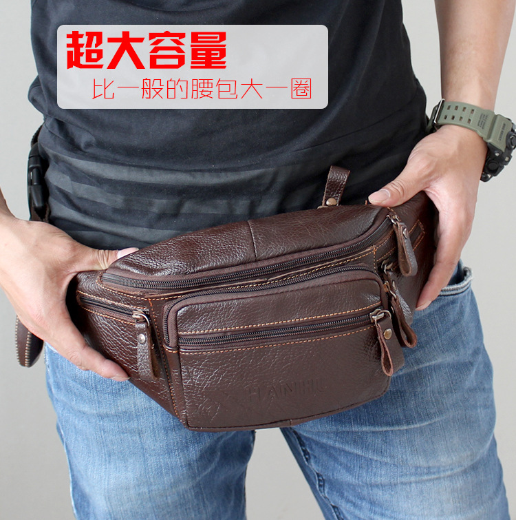 Running Gear Kit - Tas pinggang pria kulit sapi asli,
