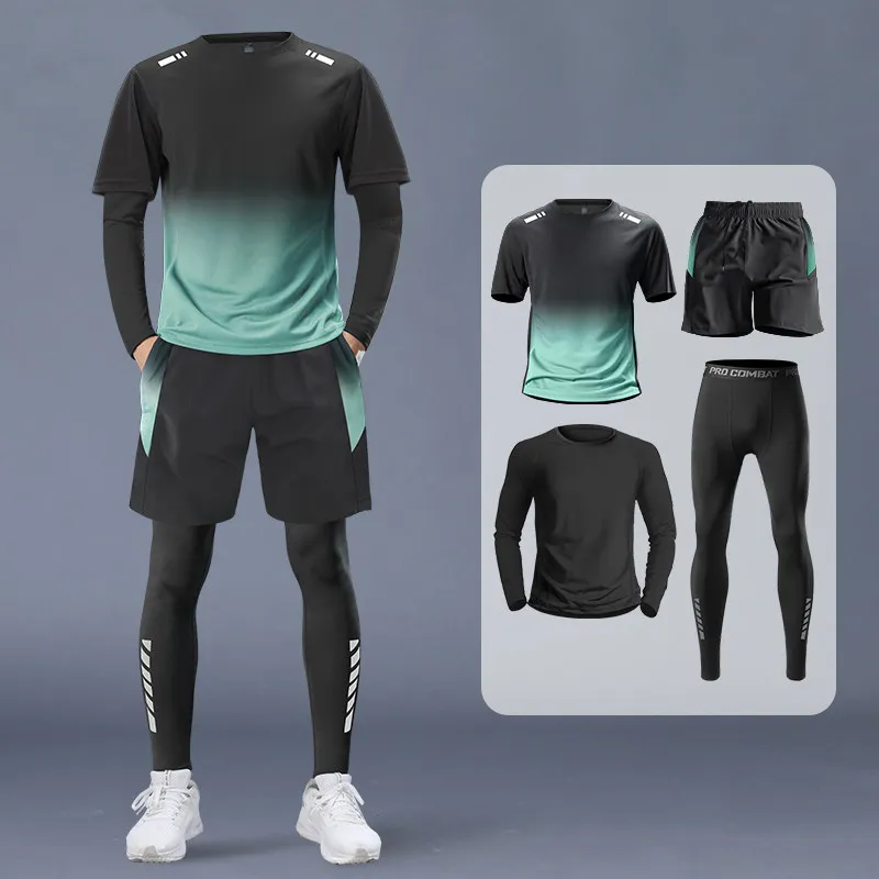 Setelan Atletik Pria 4 Potong  - Running Jogging Gear ulasan dan harga